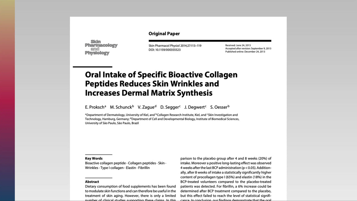 Clinical research paper on collagen peptides and wrinkles