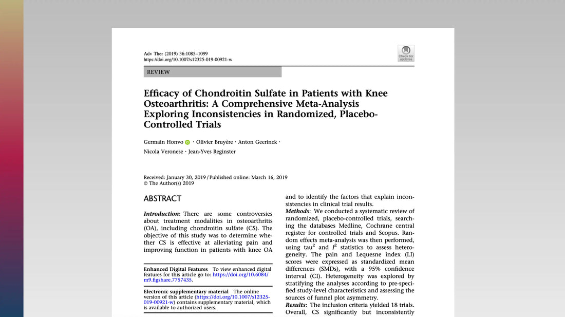 Chondroitin + Joint Support: What a Large Meta-Analysis Found