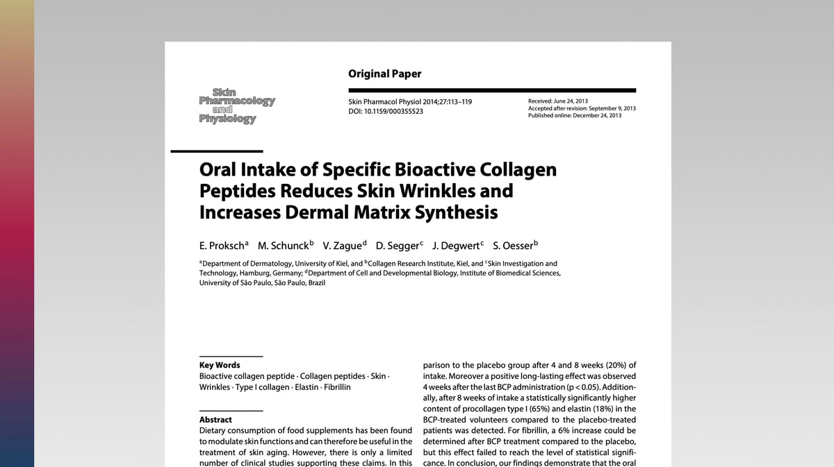 Clinical study on collagen peptides, wrinkles and dermal matrix