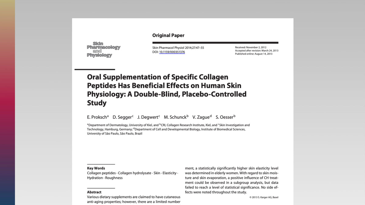 Clinical study on collagen peptides and skin elasticity