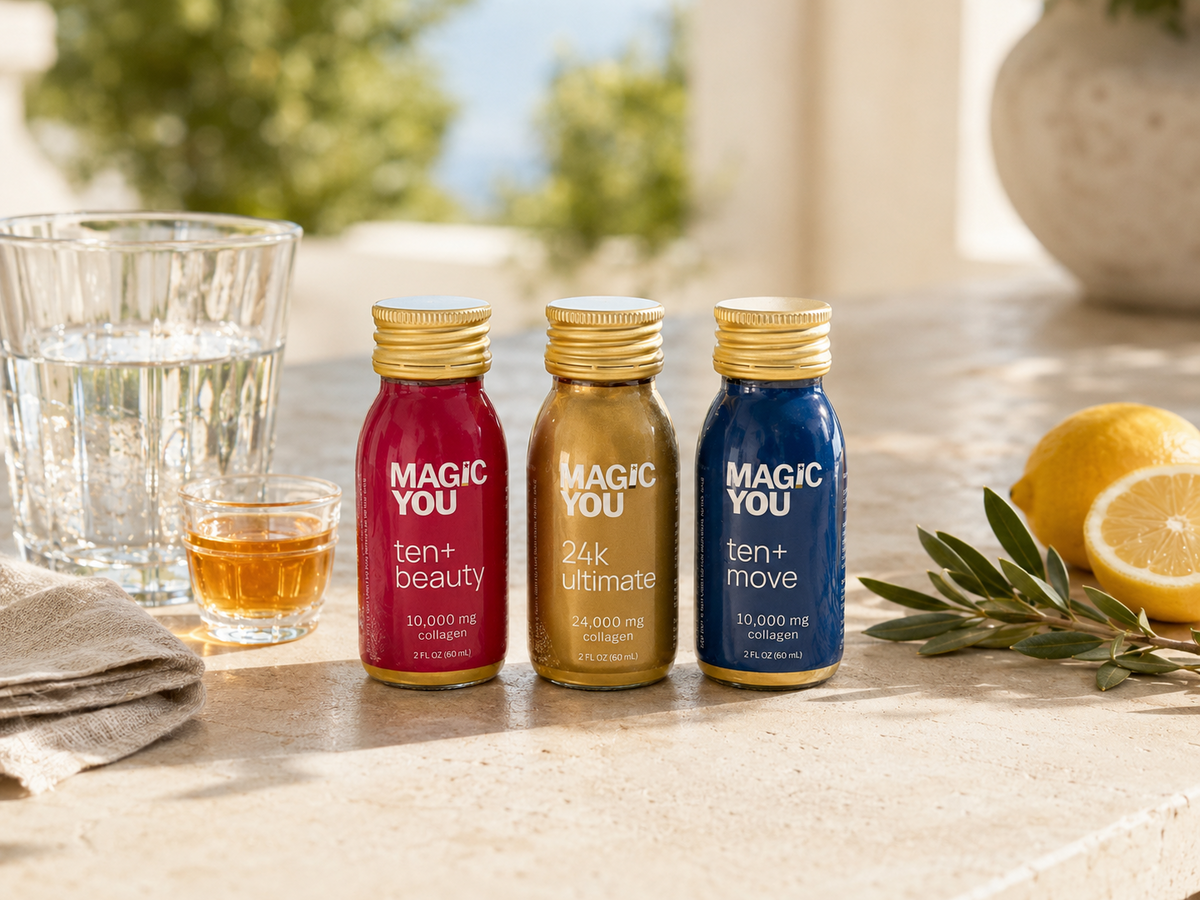 Magic You ten+beauty, ten+move and 24K Ultimate ready-to-drink collagen shots
