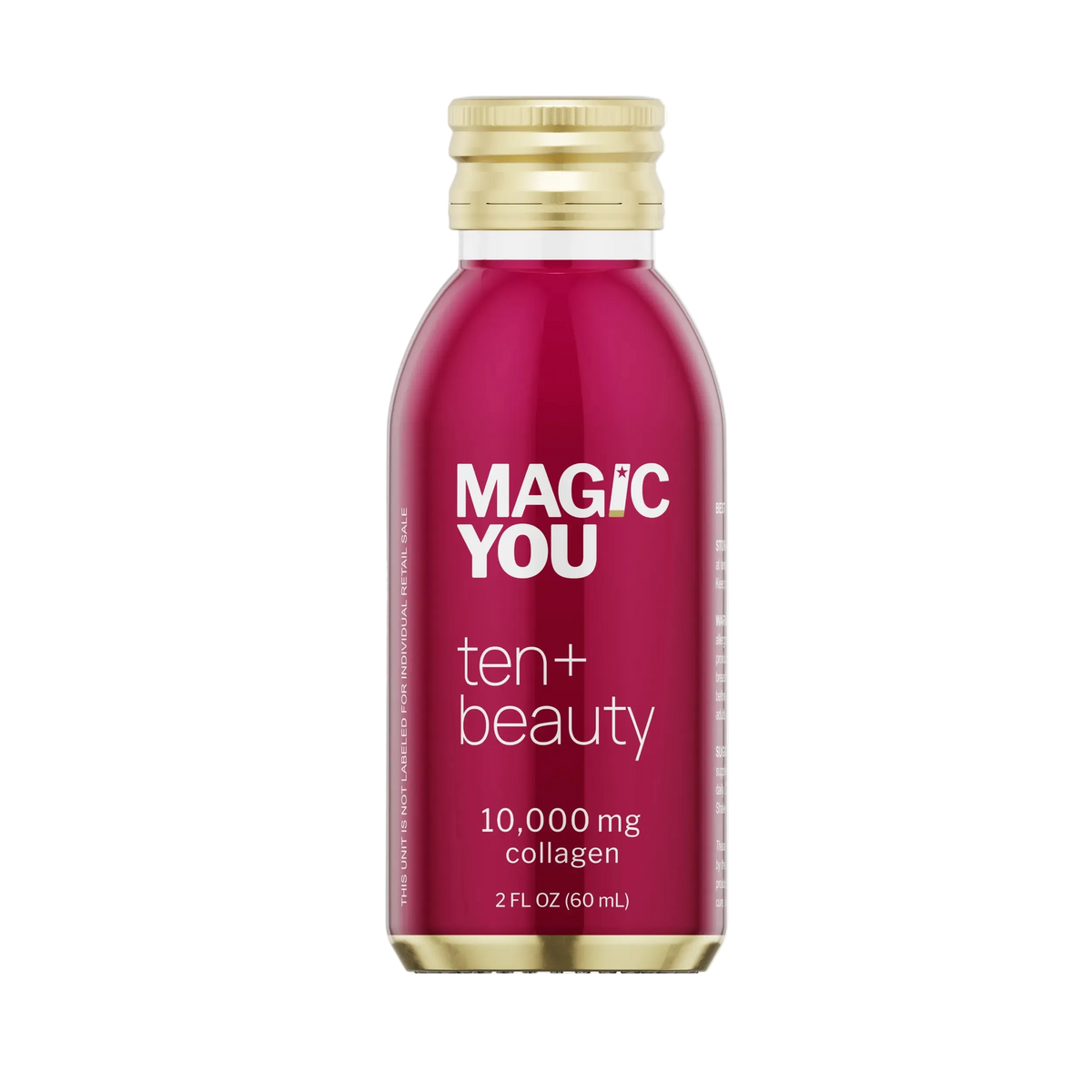 Magic You ten+beauty liquid collagen shot bottle